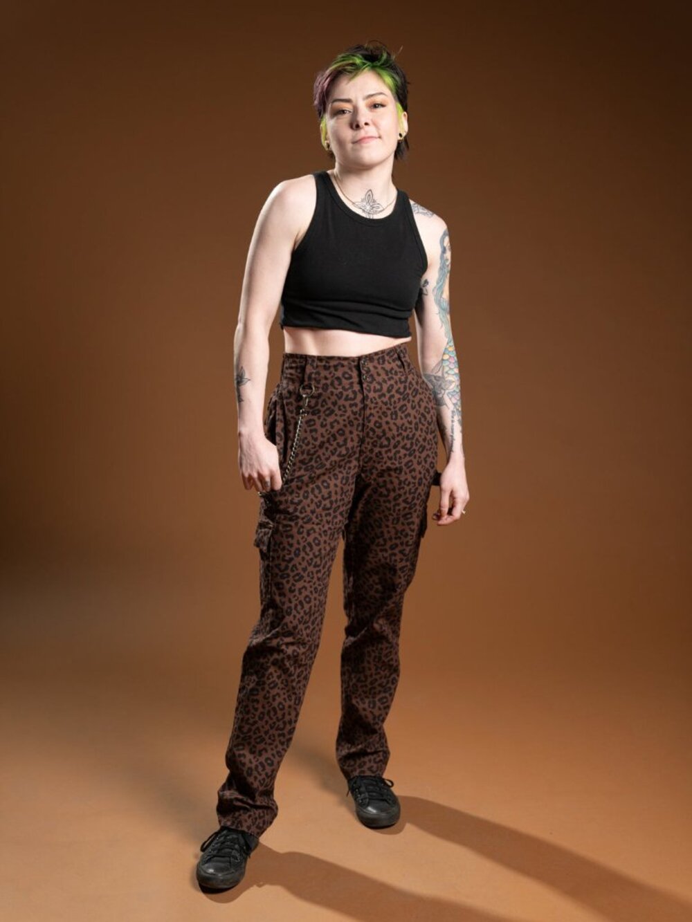 Leopard print cargo pants (Sloan)